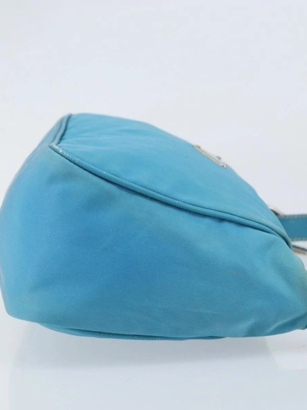 PRADA Shoulder Bag Nylon Light Blue Silver Auth LNZ298 - Picture 3 of 15